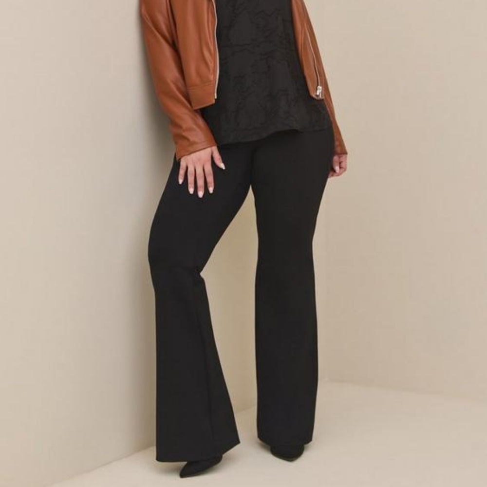 Torrid Size 1R Pixie Flare Ponte High-rise Pull-on Pants